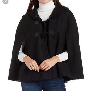 Hooded black cape